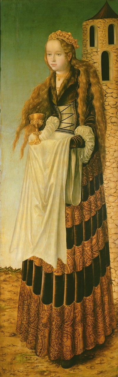 Heilige Barbara, 1906 von Lucas Cranach the Elder